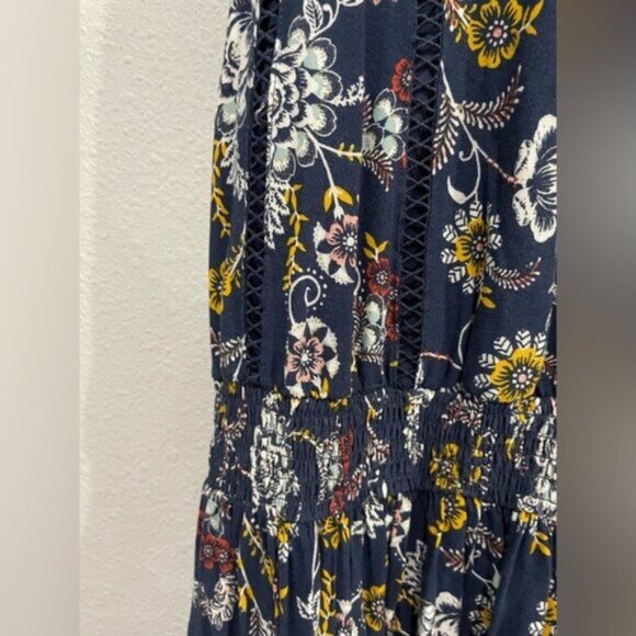 Altar’d State Boho Western Floral Embroidered Feminine Shabby Chic Maxi Dress - Picture 4 of 8